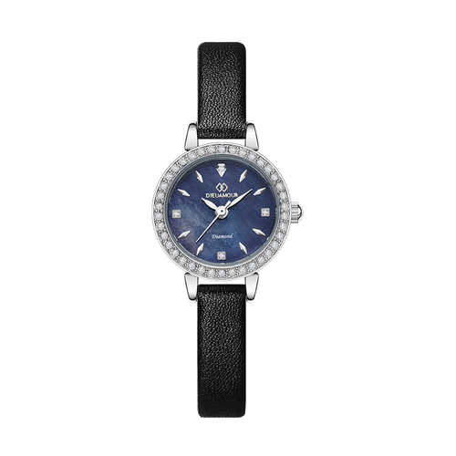 [본사정품] 디유아모르 DAW3101L-BK 가죽 여성시계